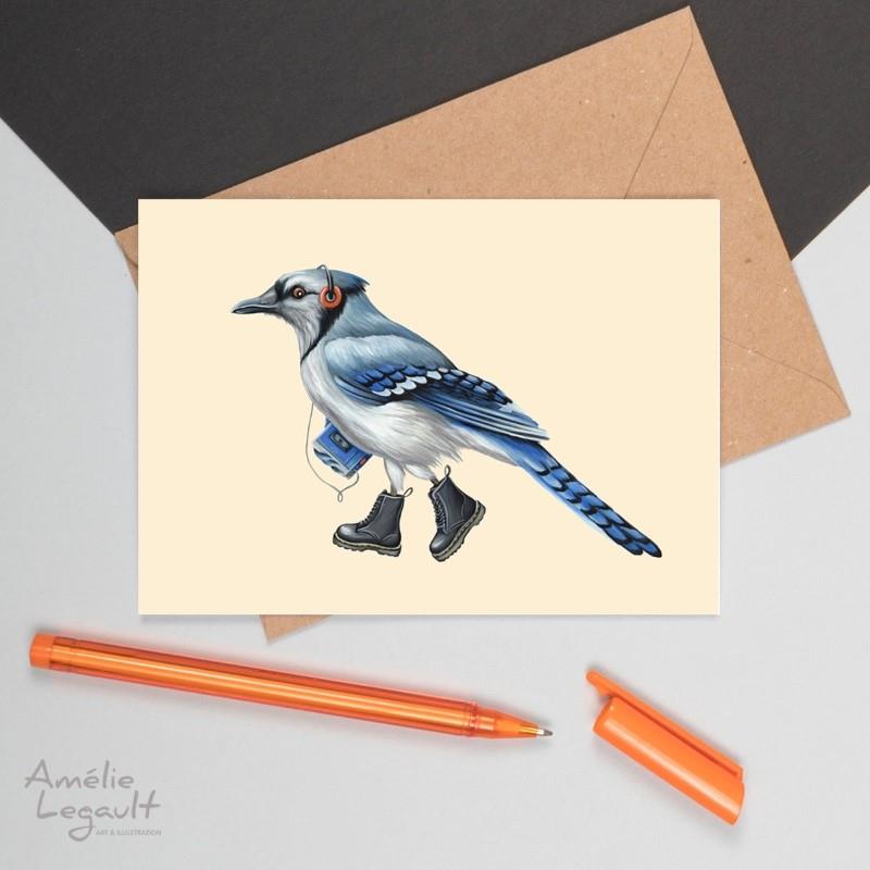 Blue Jay Shoes Greeting Card