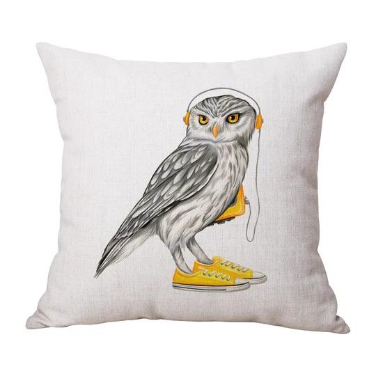 Owl Shoes Toss Cushion, 18"Sq