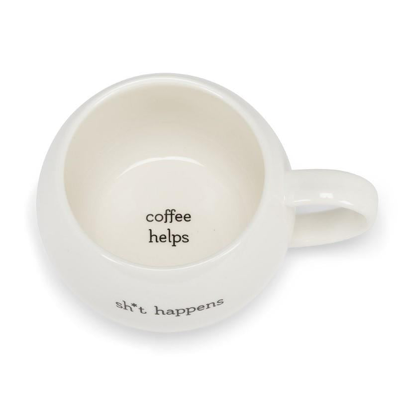 Shit Happens/Coffee Helps Ball Mug