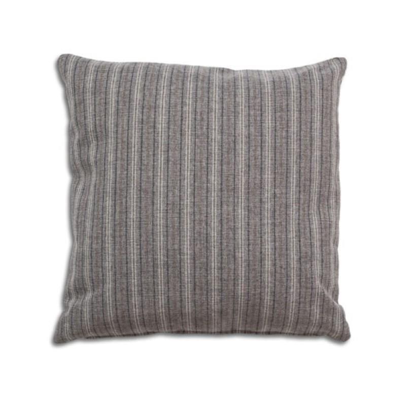 Breath Grey Stripe Feather Cushion, 22"Sq