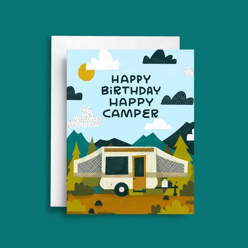 Happy Camper Birthday Card