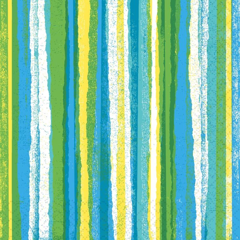 Summer Stripes Paper Luncheon Napkins, Pack/20