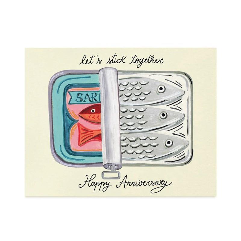 Let's Stick Together Anniversary Card