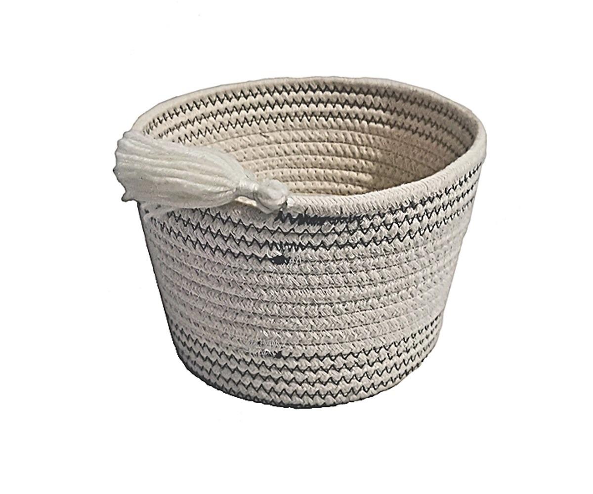 White Cotton Rope Basket
