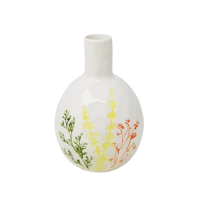Thin Branches Ceramic Vase, 8"H
