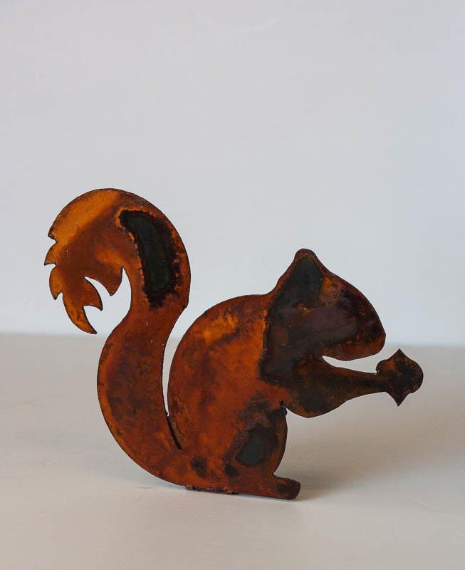 Rusted Squirrel Fence Topper